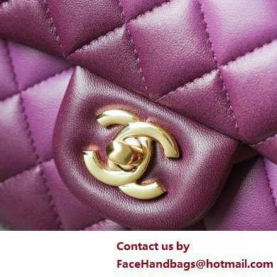 Chanel Gradient Lambskin  &  Gold-Tone Metal Classic Flap 11.12 Handbag A01112 Purple 2025